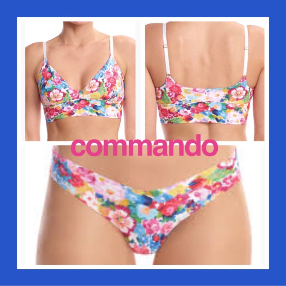 NWT COMMANDO Floral Bralette & matching Thong